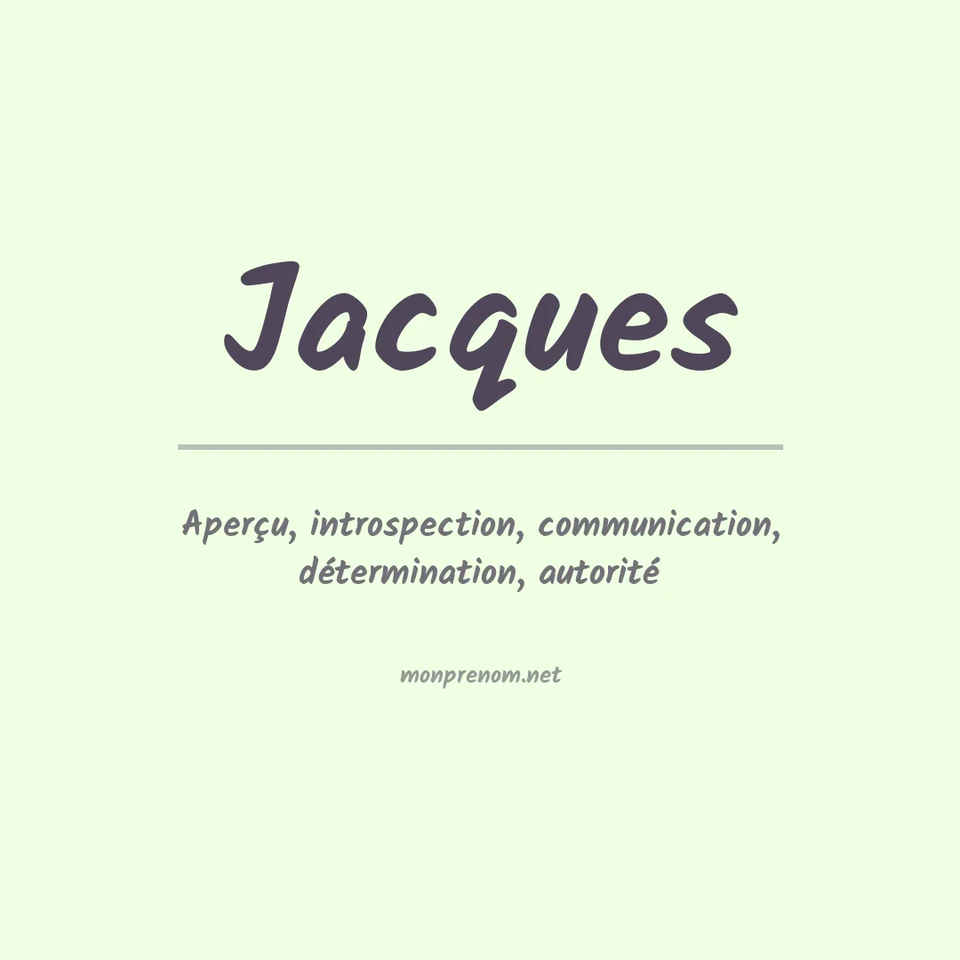 Prénom Jacques