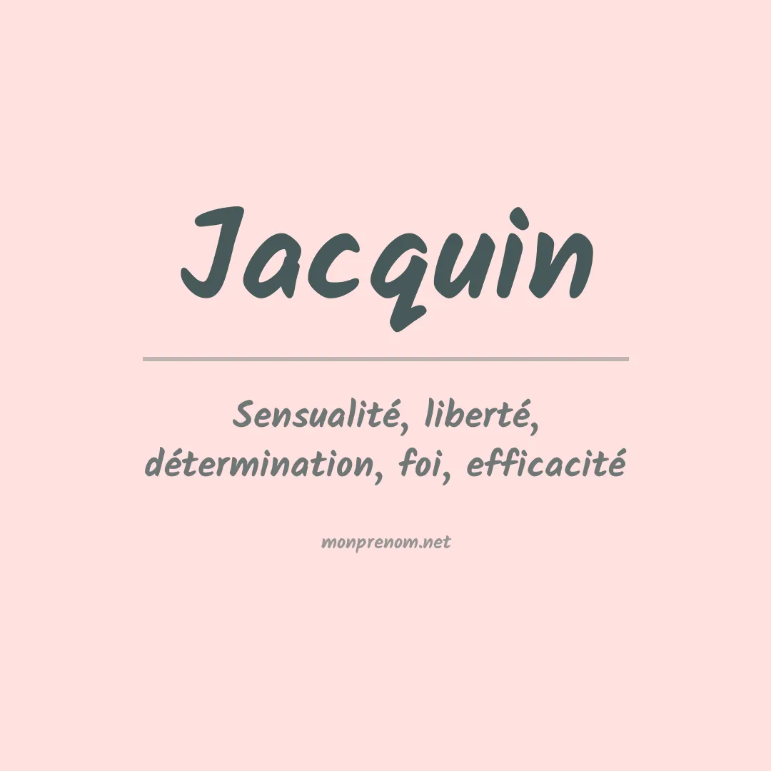 Prénom Jacquin