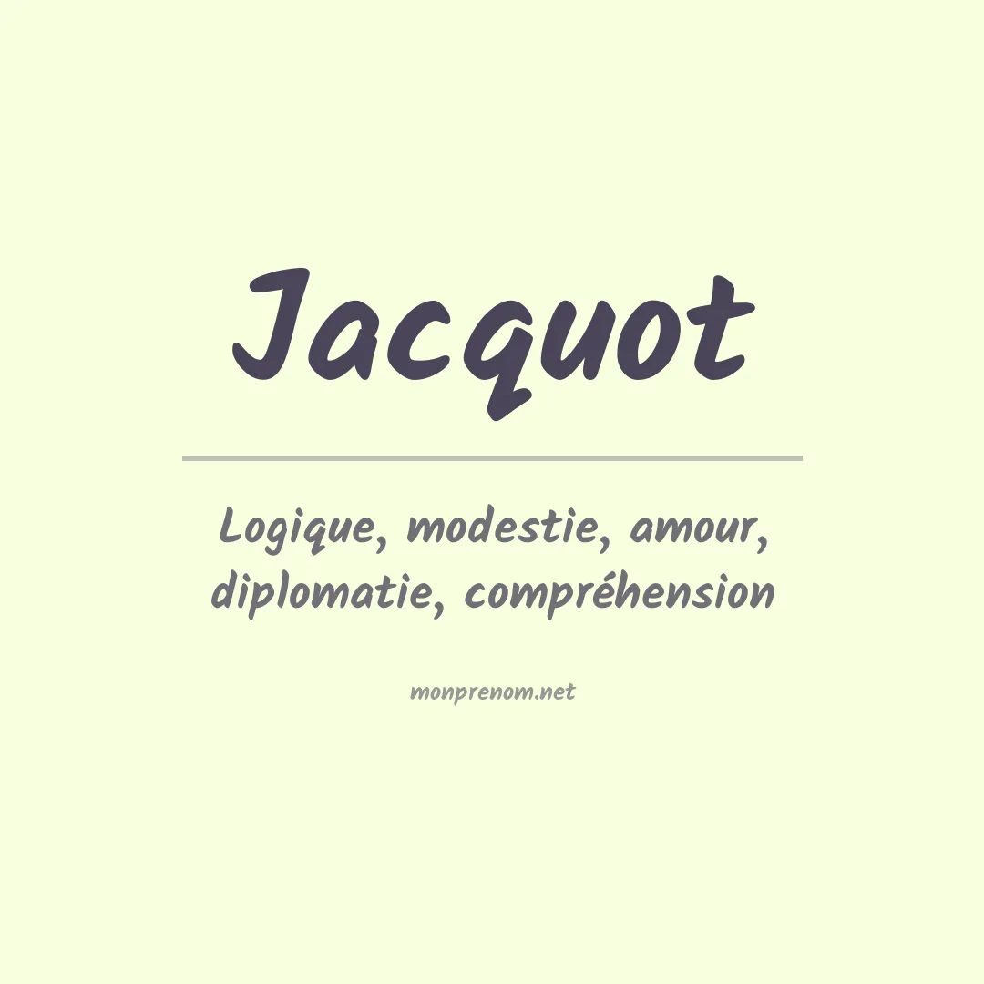Prénom Jacquot