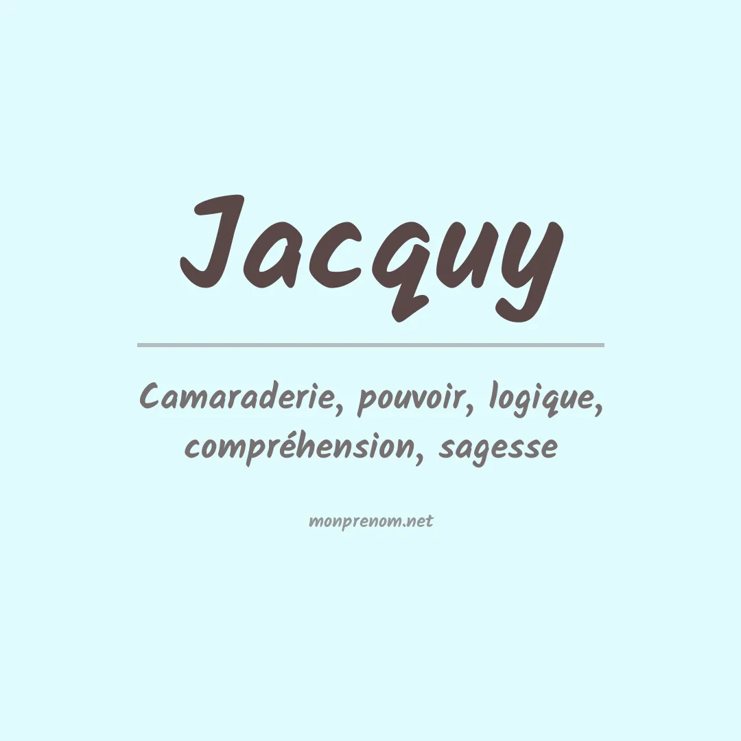 Prénom Jacquy