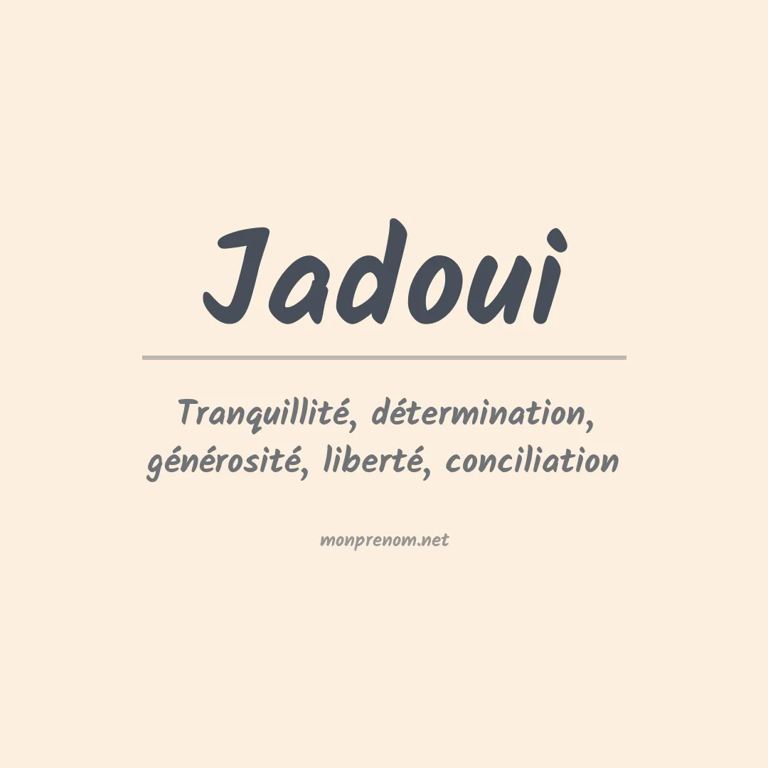 Prénom Jadoui