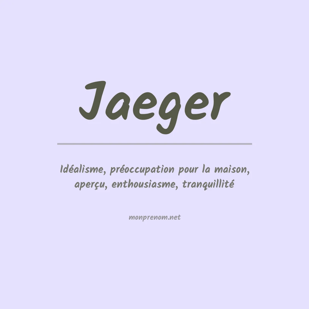 Prénom Jaeger