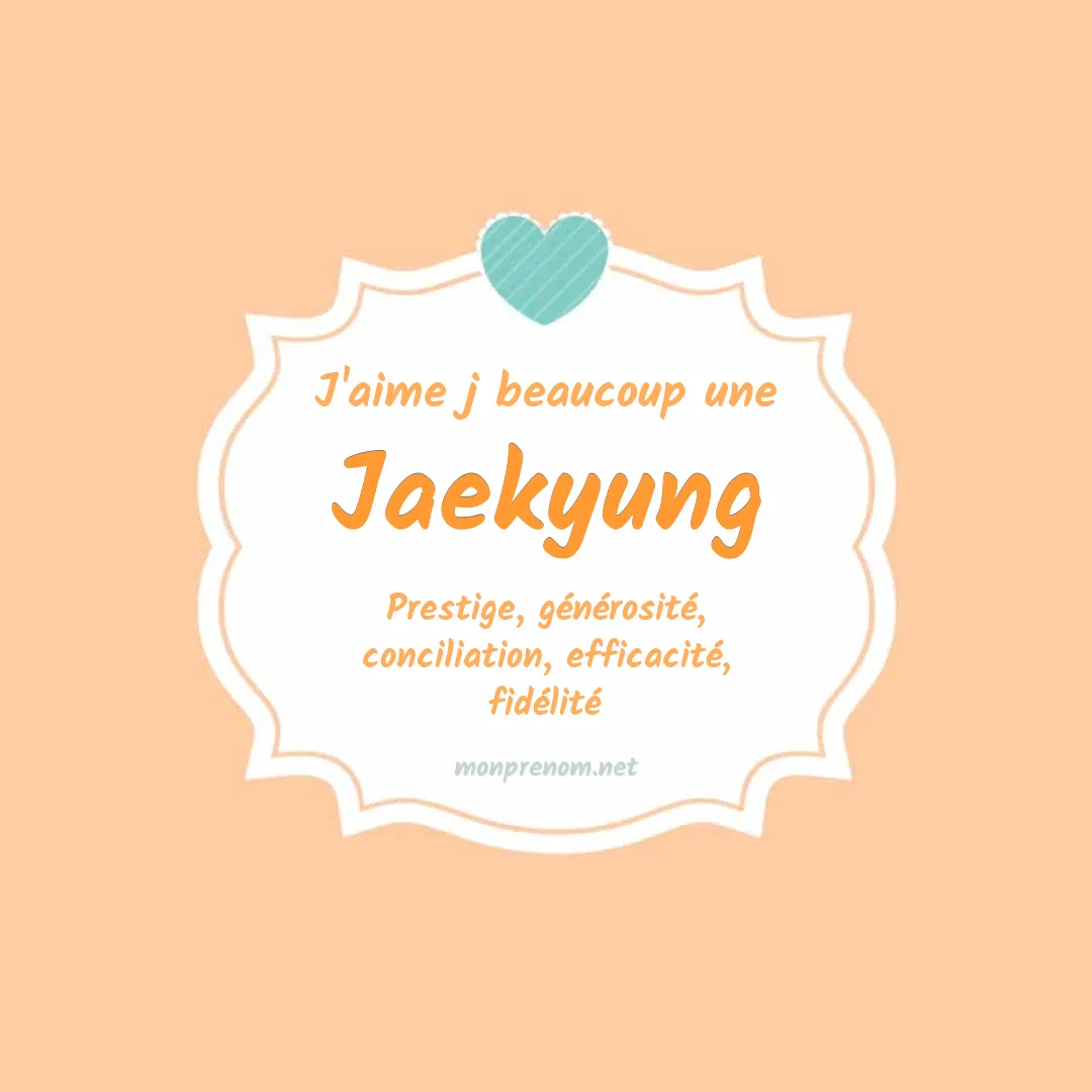 J'aime beaucoup Jaekyung