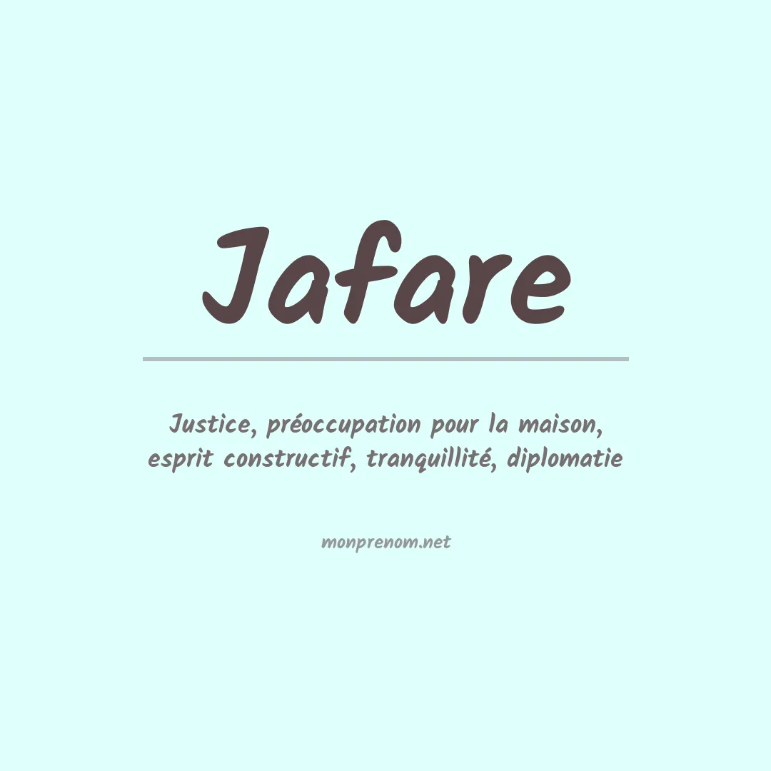 Signification du prénom Jafare