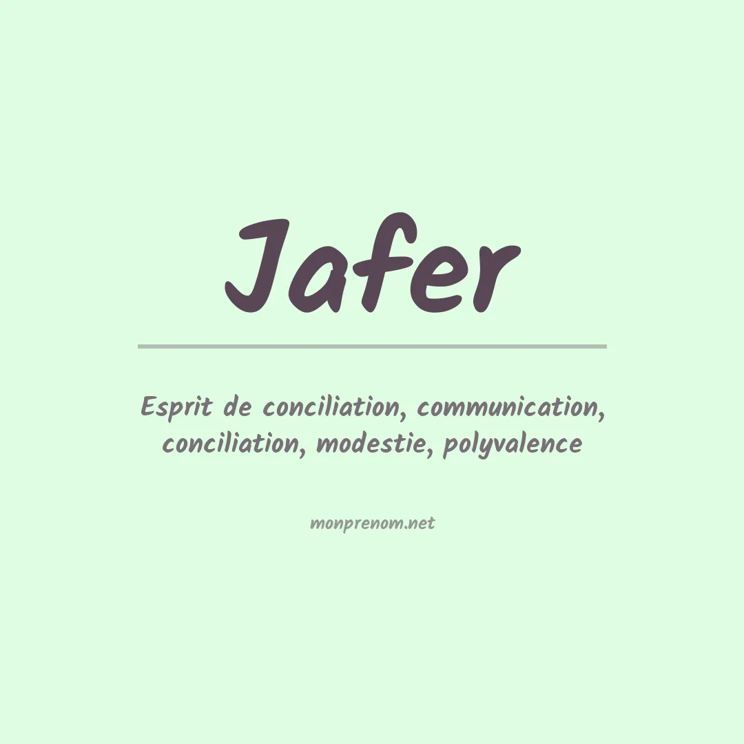 Prénom Jafer