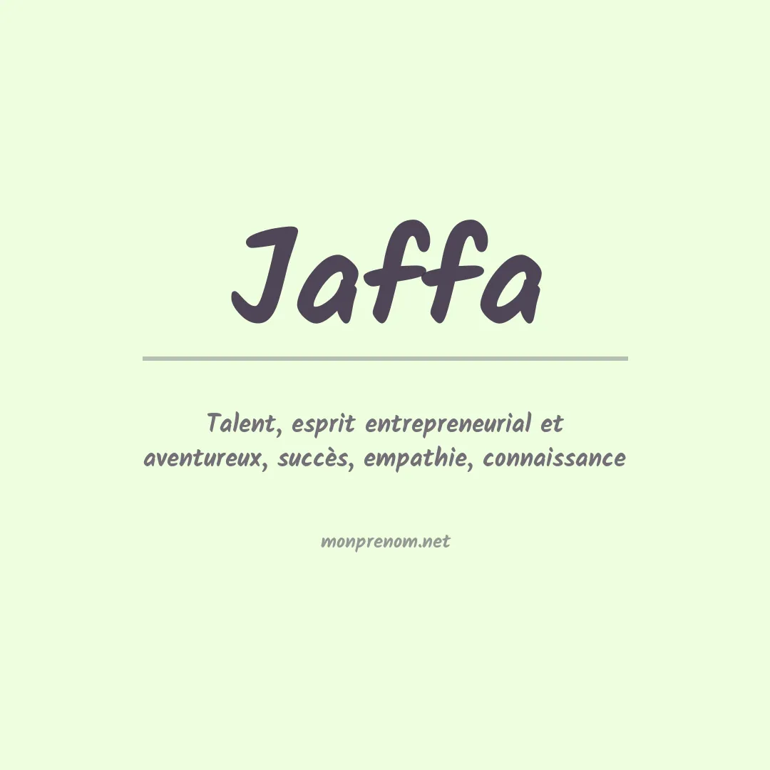 Prénom Jaffa