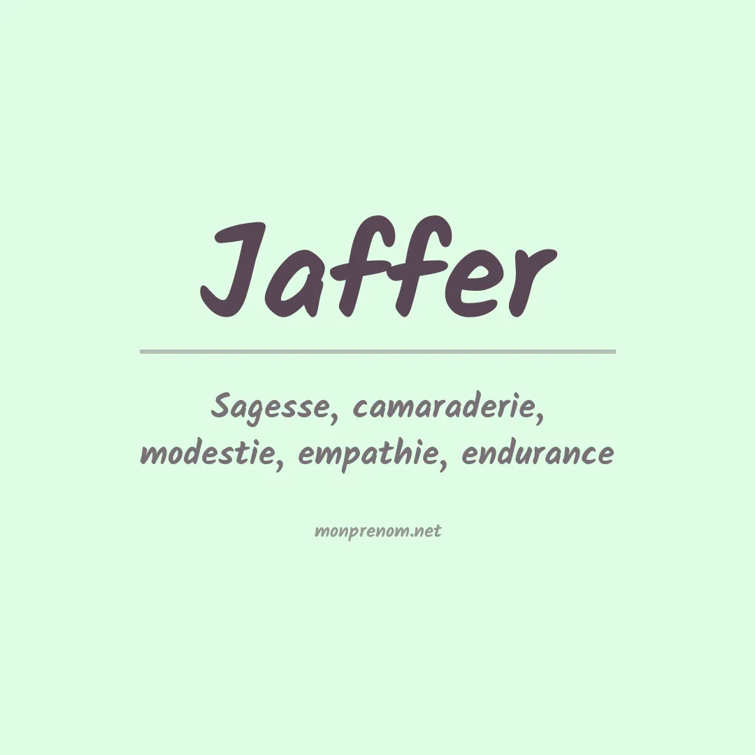 Prénom Jaffer