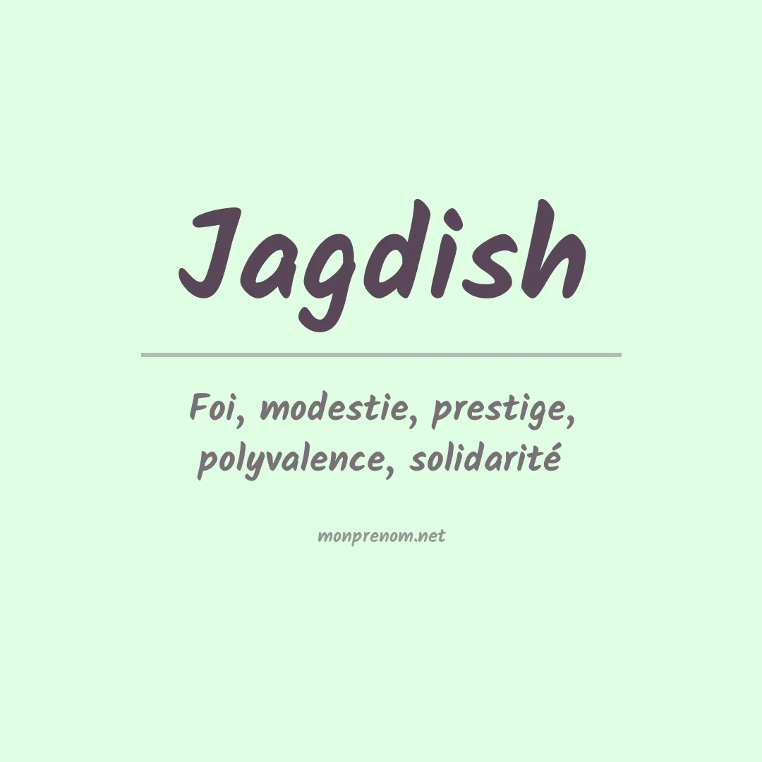 Signification du prénom Jagdish