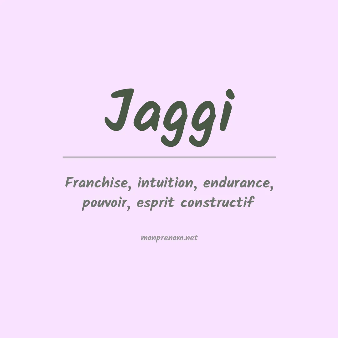 Prénom Jaggi