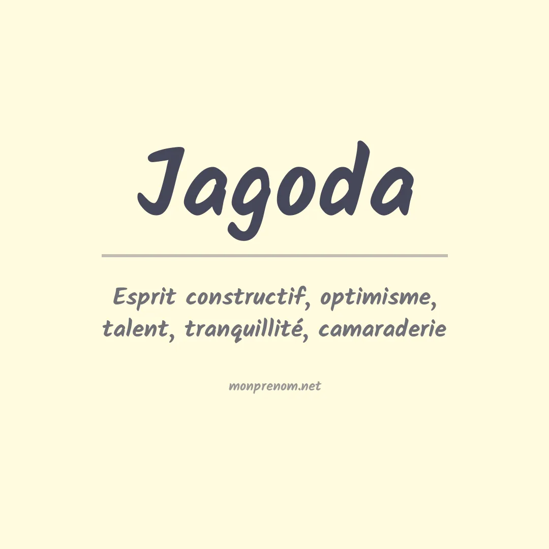 Signification du prénom Jagoda