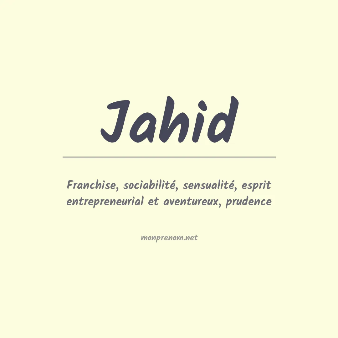 Prénom Jahid