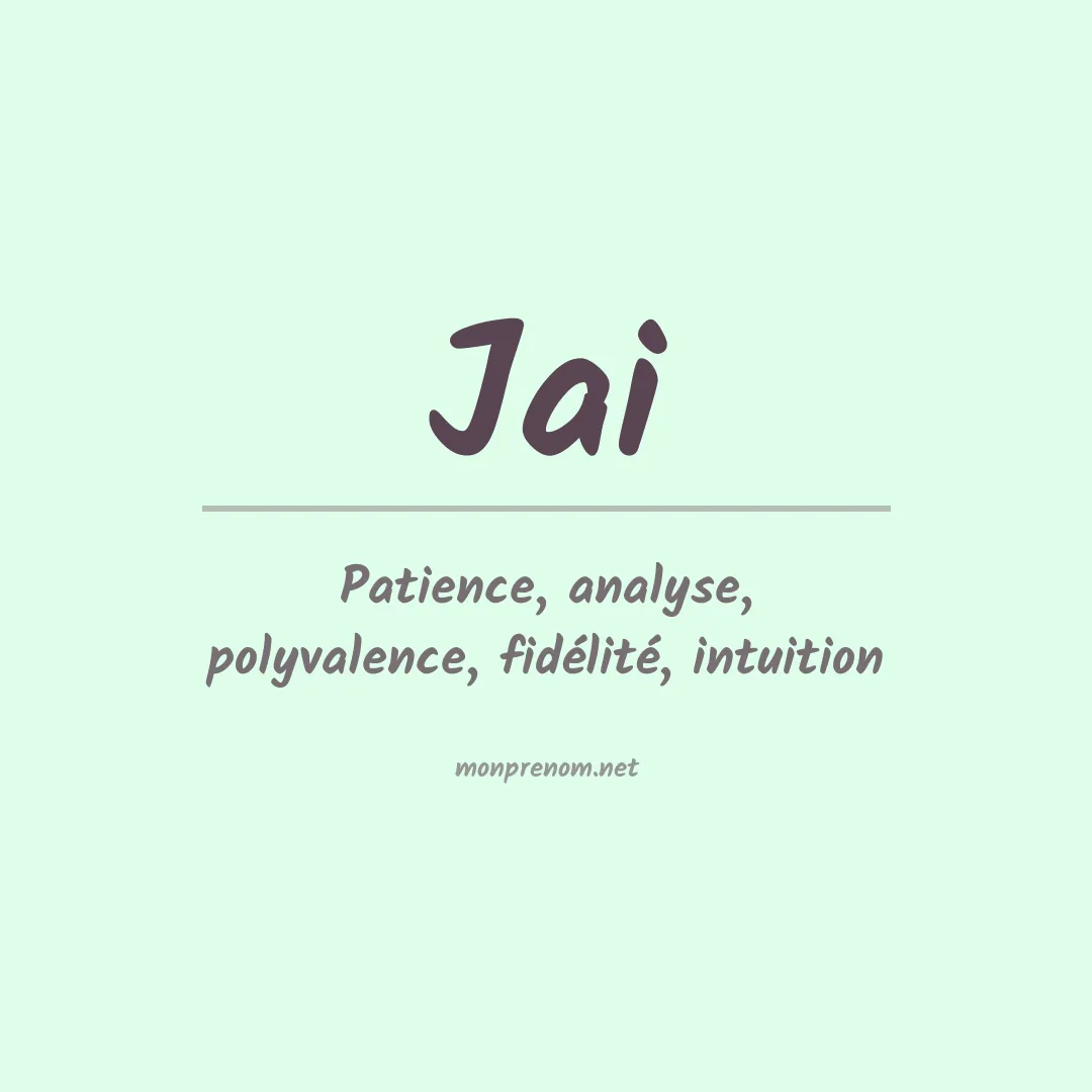 Prénom Jai