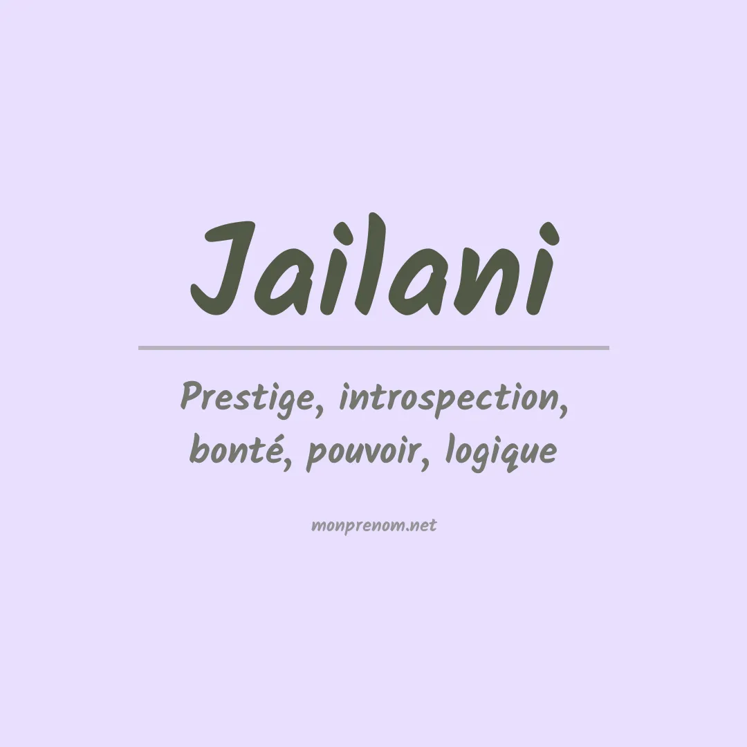 Prénom Jailani