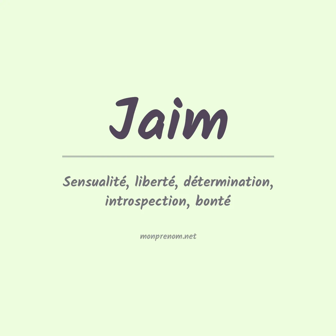 Prénom Jaim