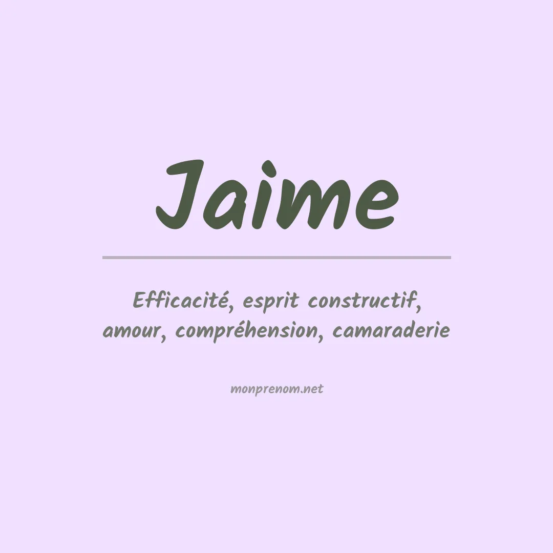 Prénom Jaime