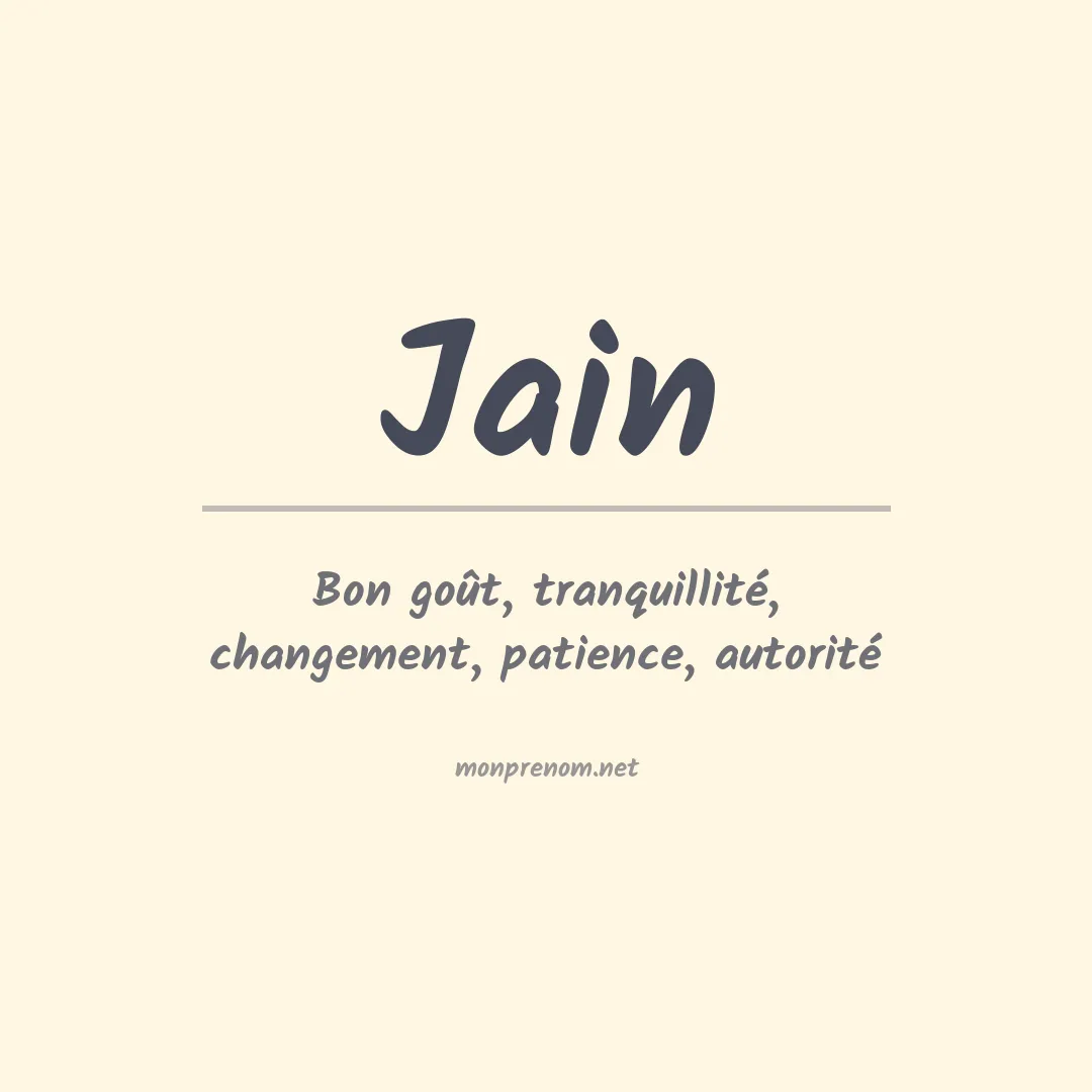 Prénom Jain
