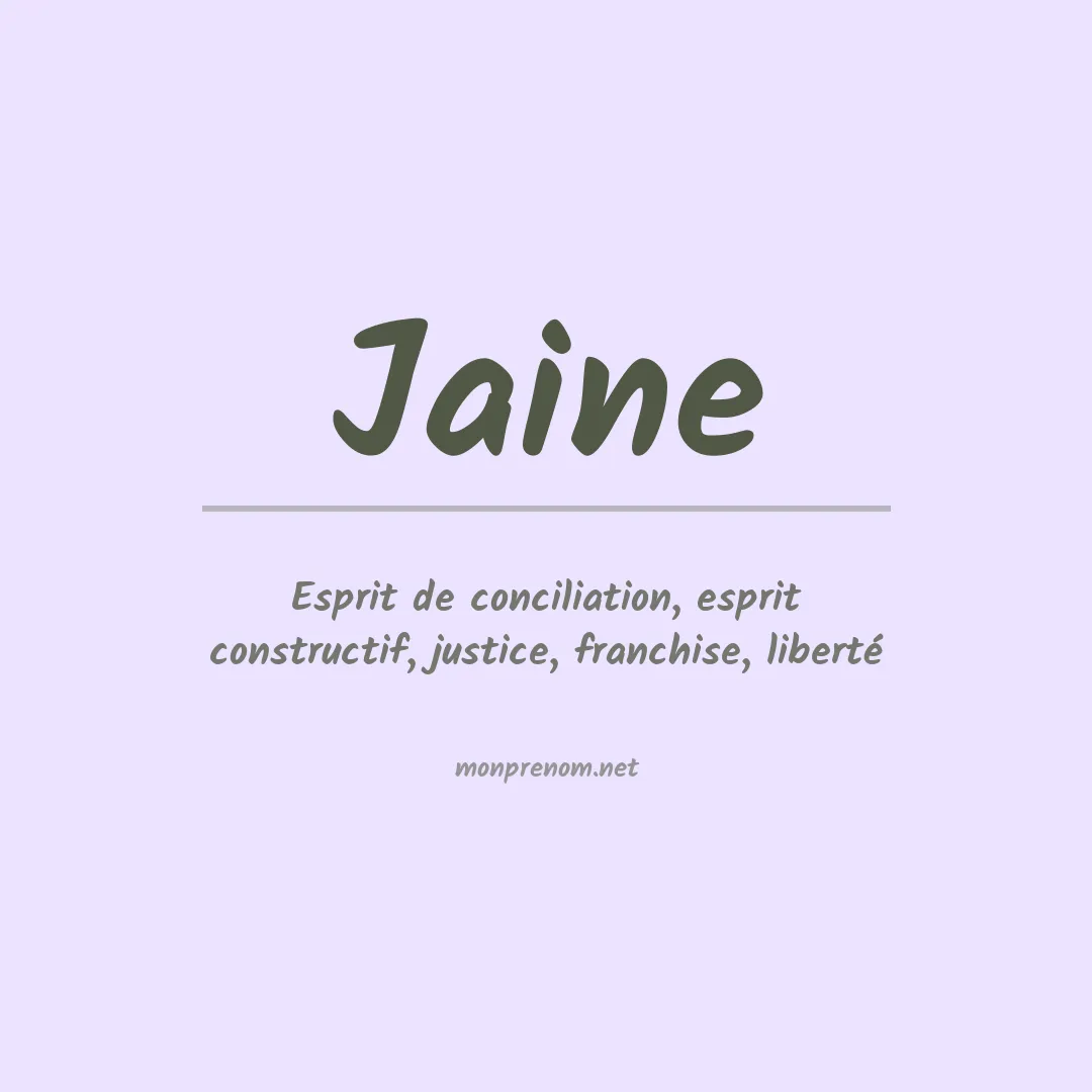 Prénom Jaine