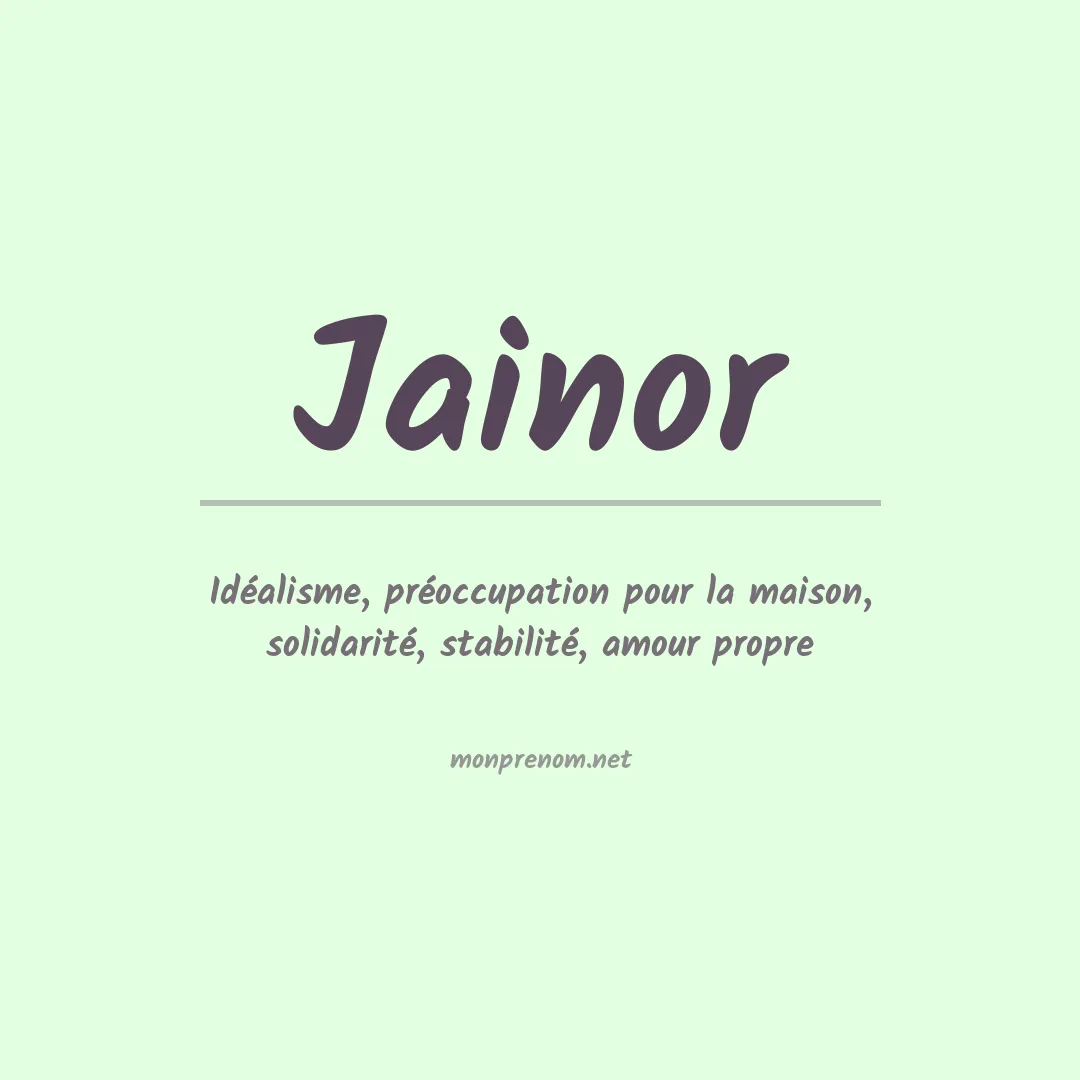 Prénom Jainor