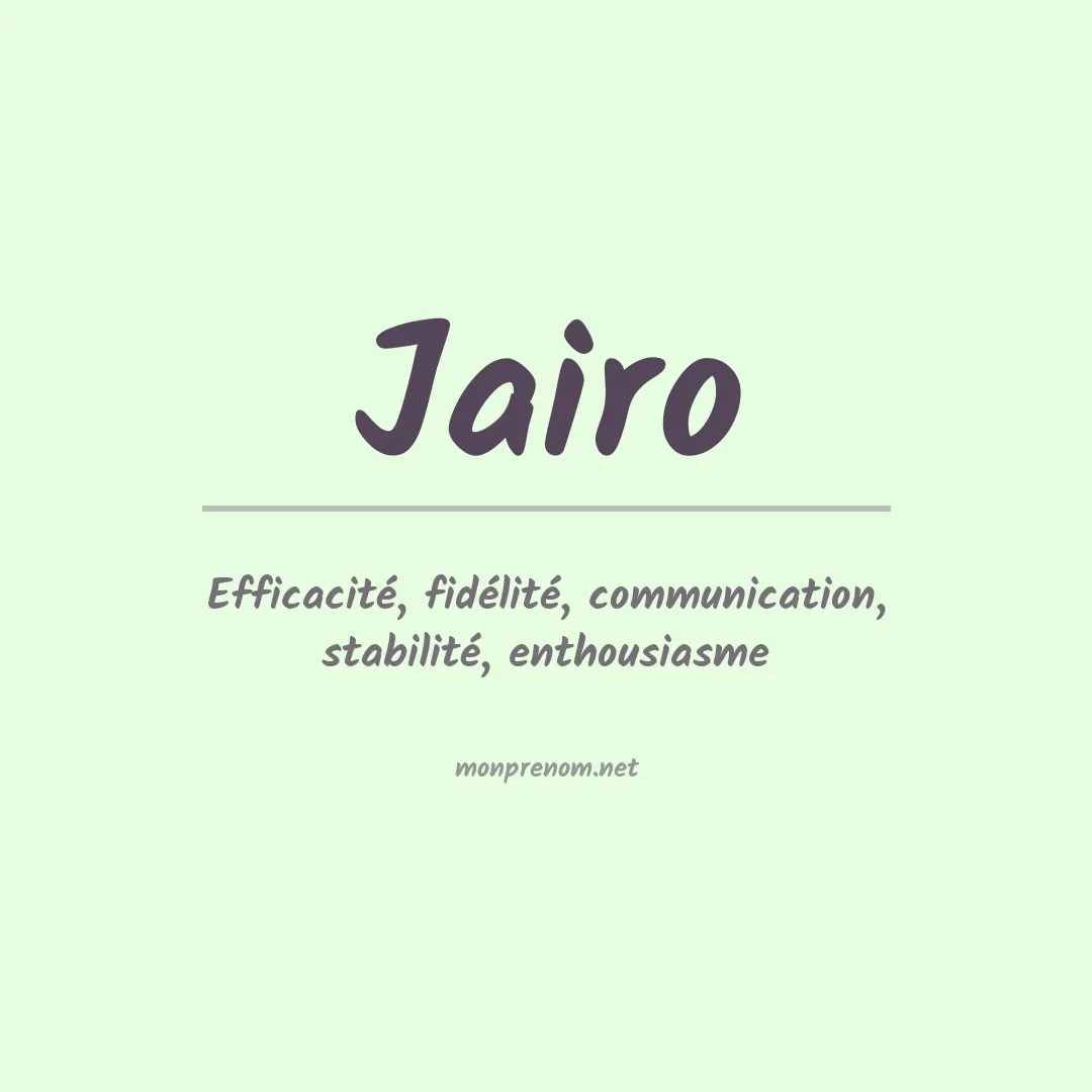 Prénom Jairo