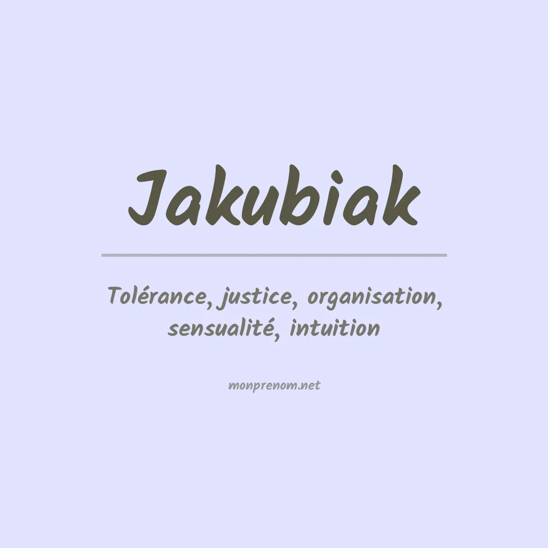 Prénom Jakubiak