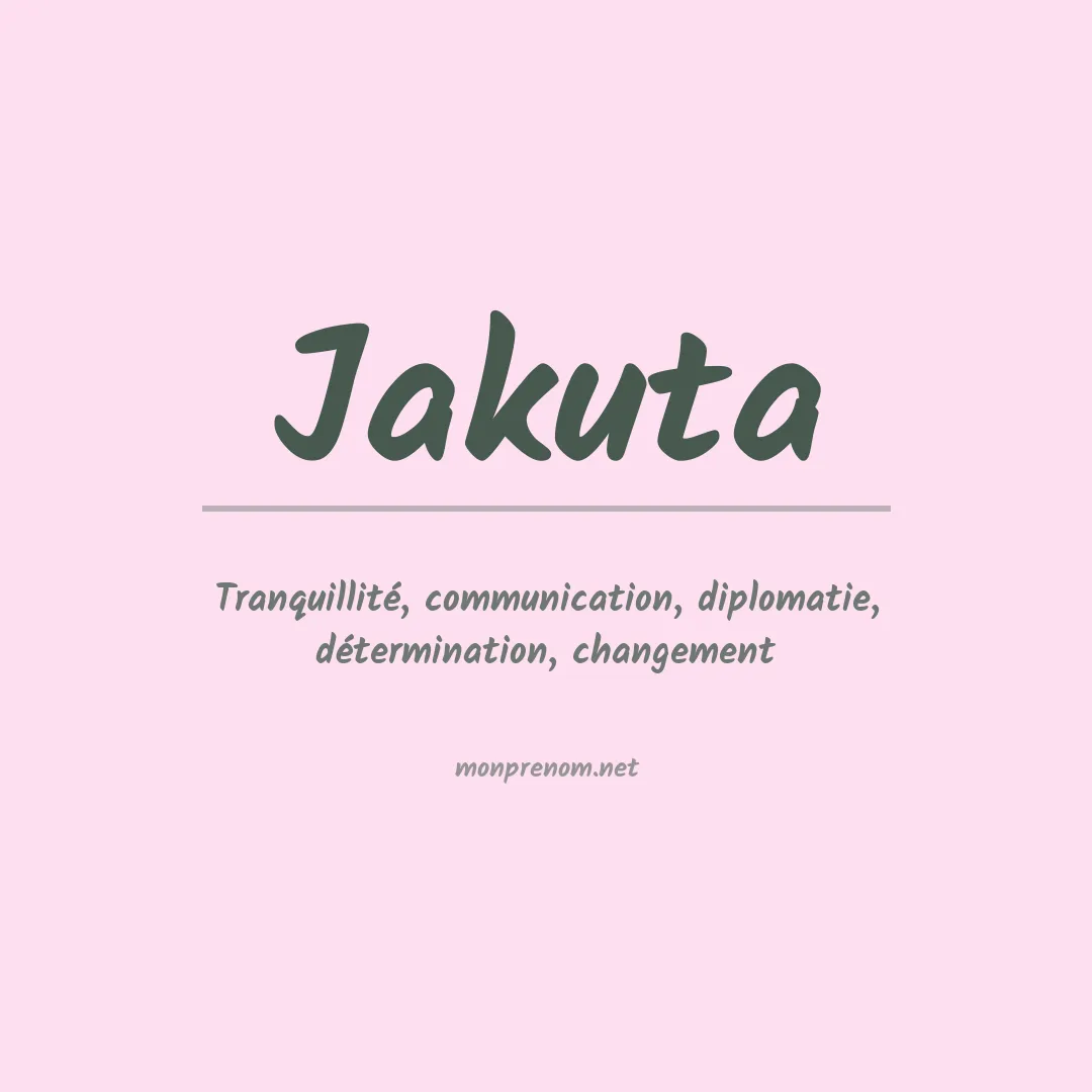 Prénom Jakuta