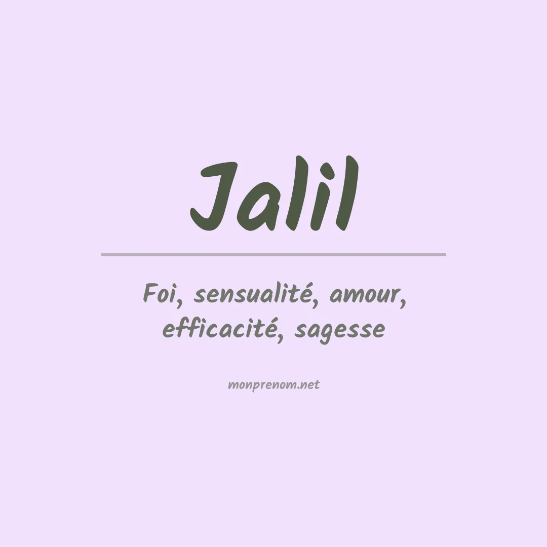 Prénom Jalil