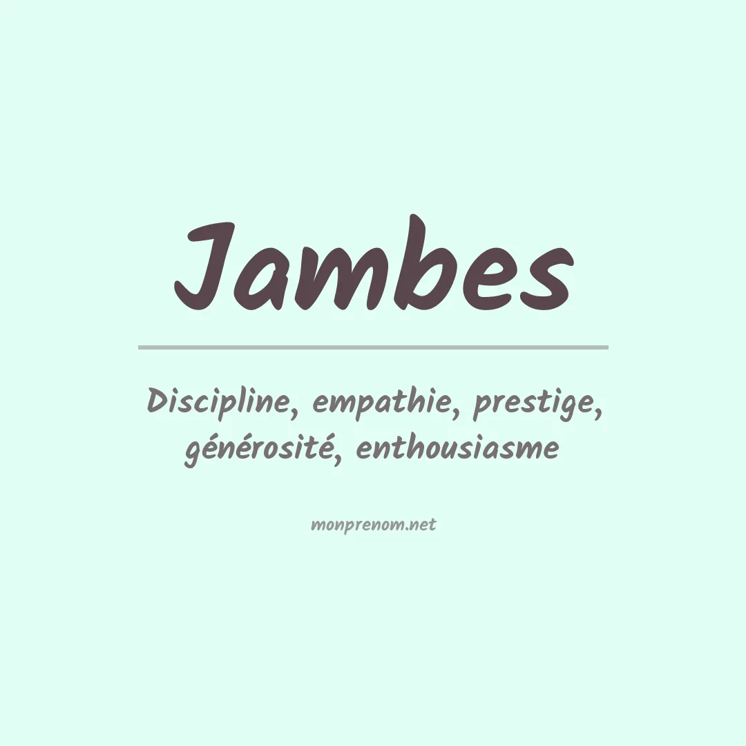 Signification du prénom Jambes