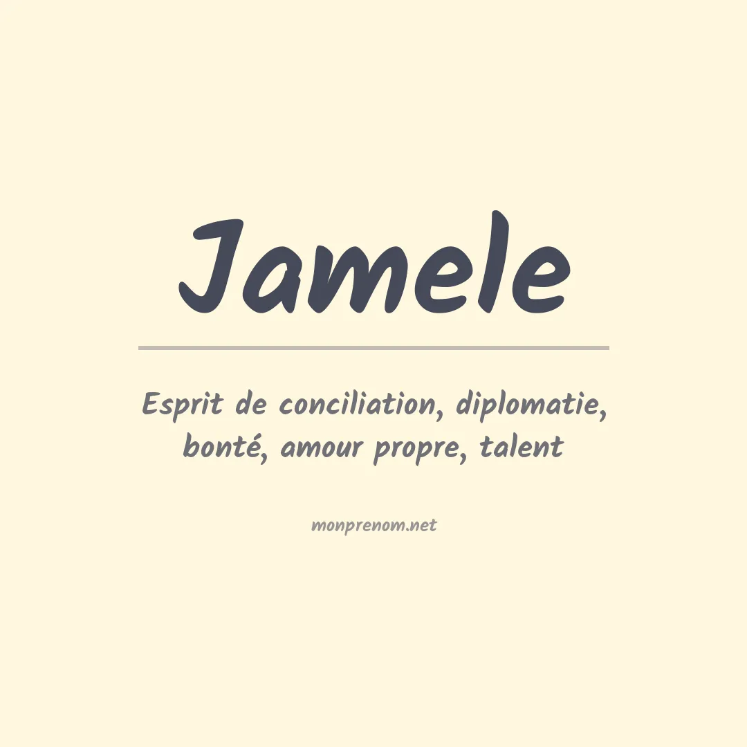 Prénom Jamele