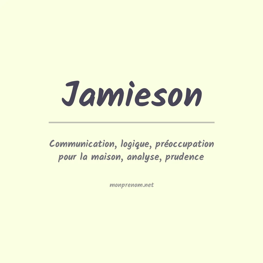 Prénom Jamieson