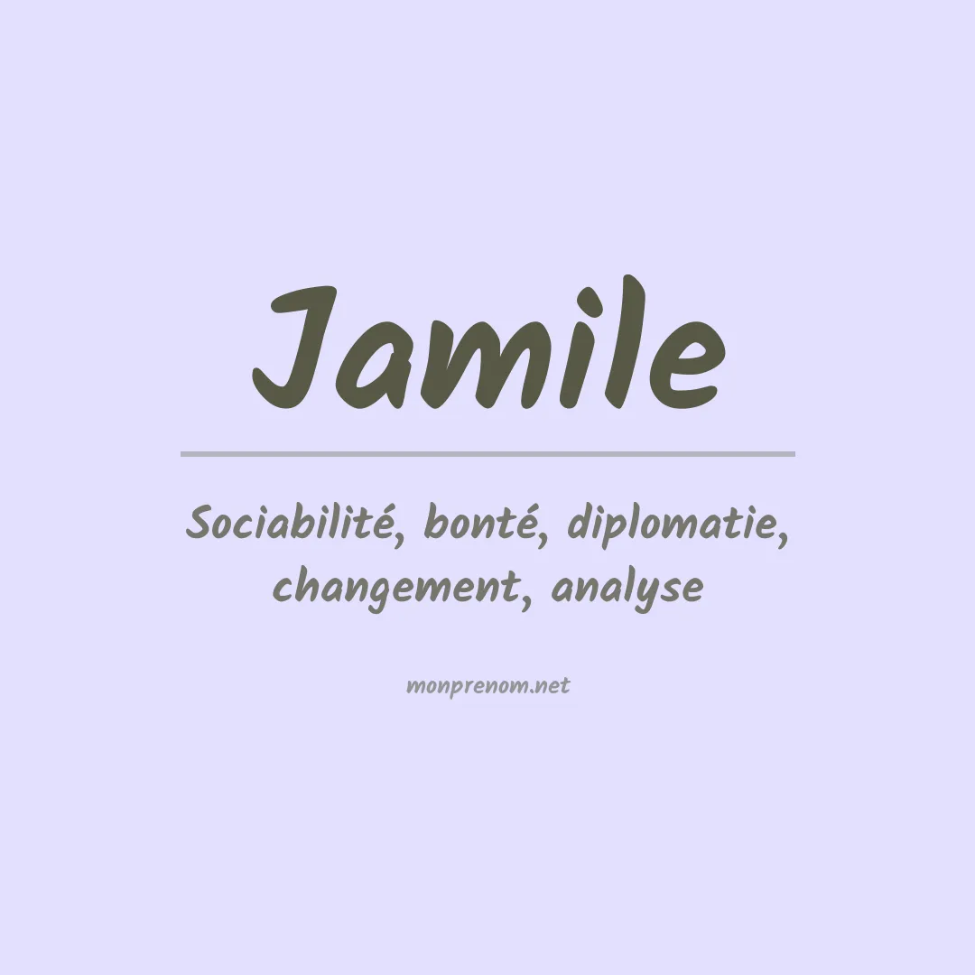 Prénom Jamile