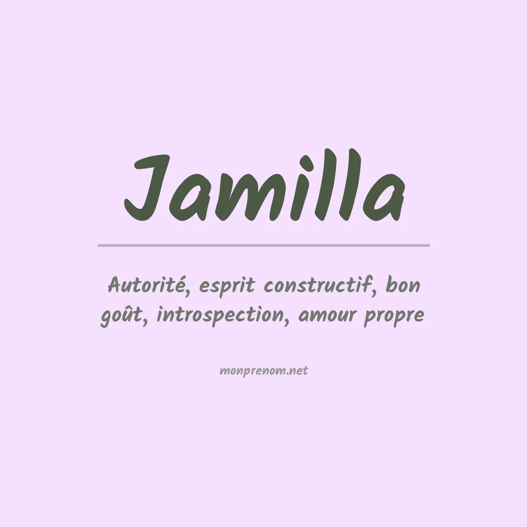 Signification du prénom Jamilla