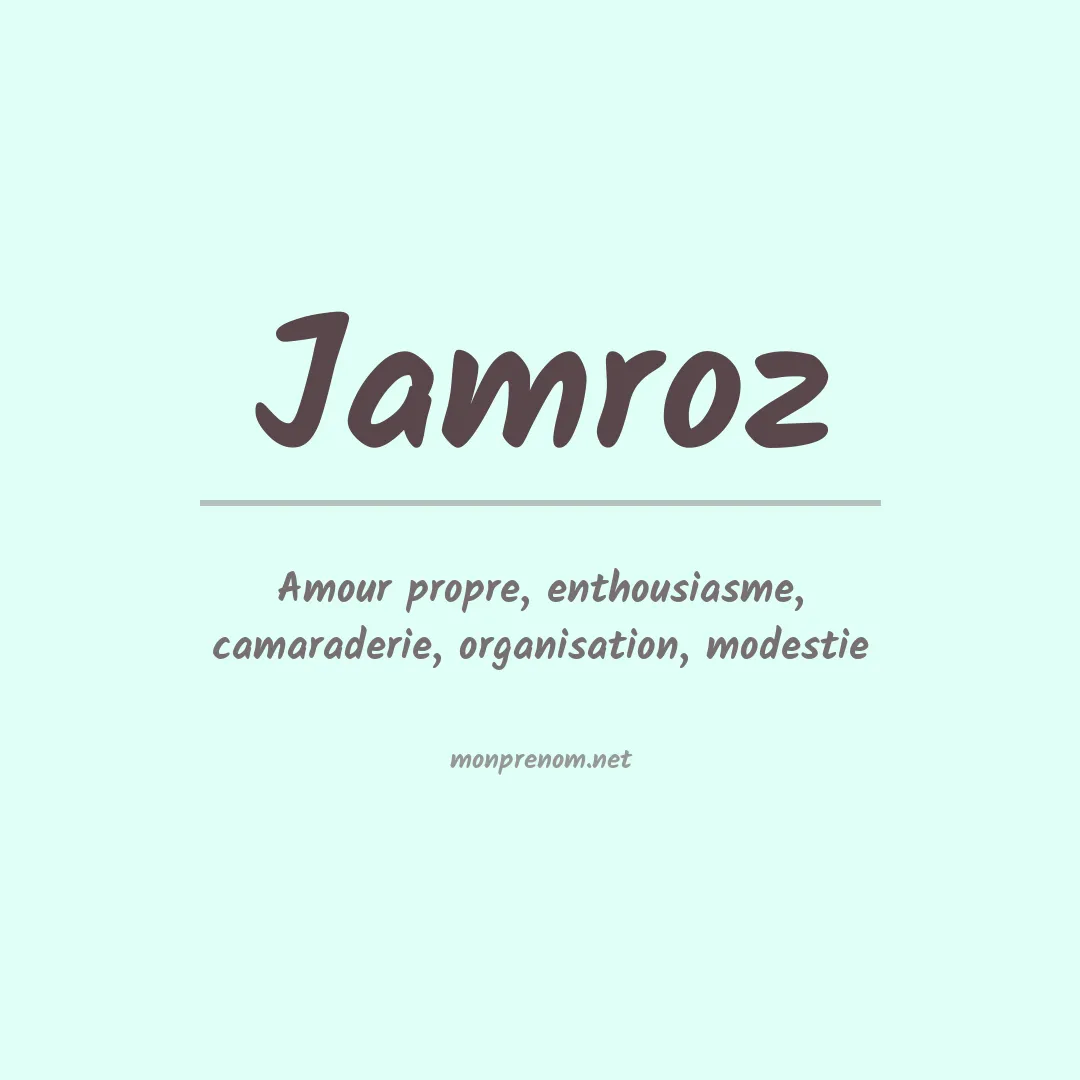 Prénom Jamroz