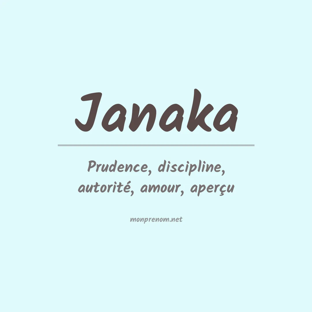 Signification du prénom Janaka