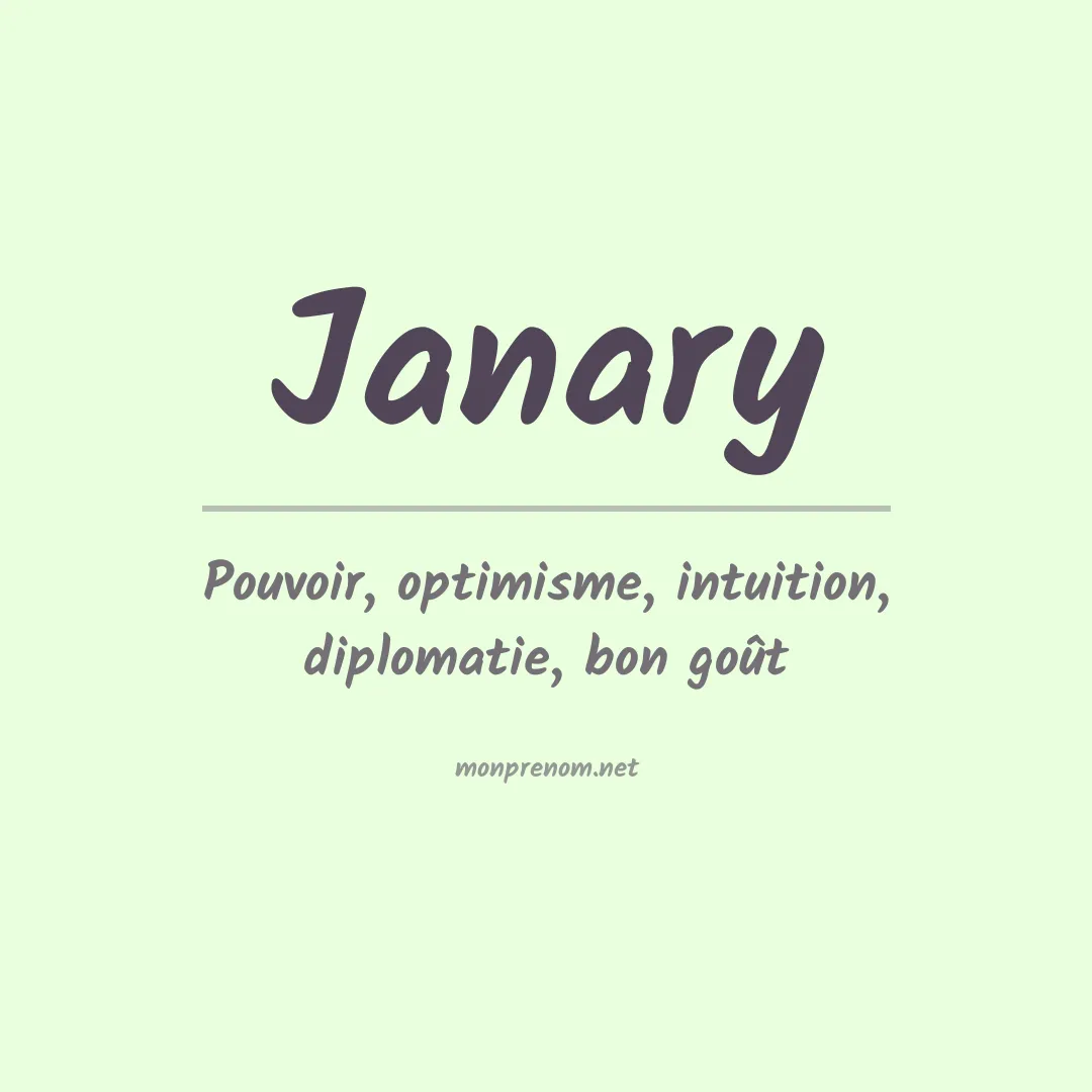 Signification du prénom Janary
