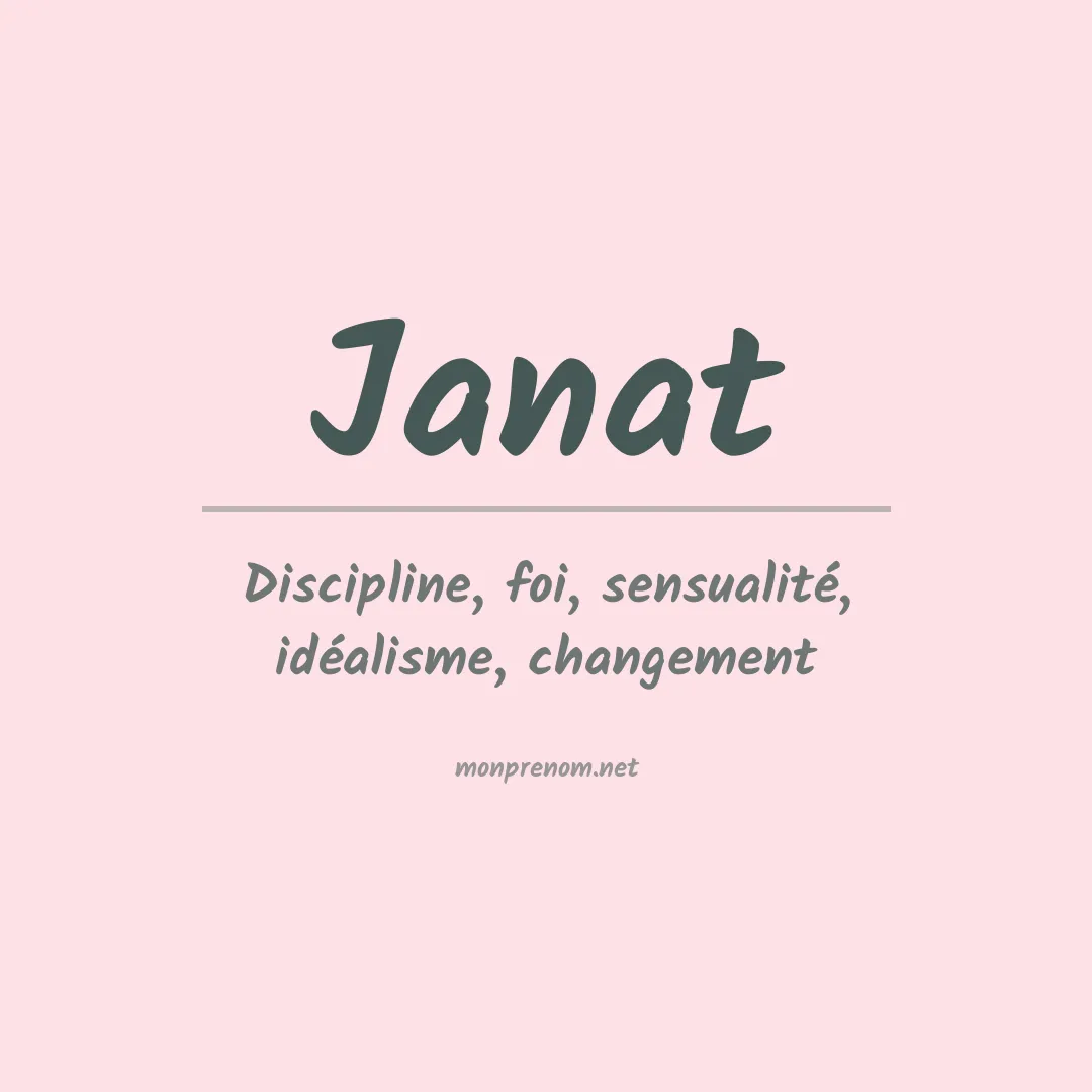 Signification du prénom Janat