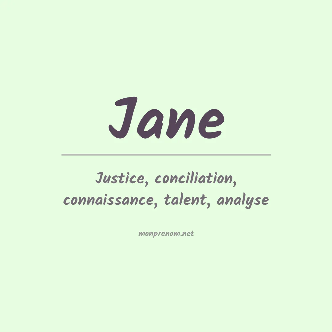 Prénom Jane