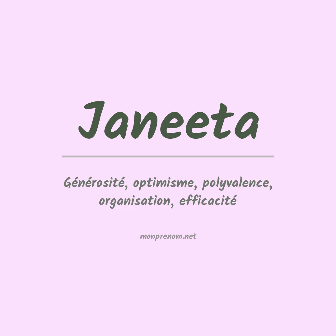 Prénom Janeeta