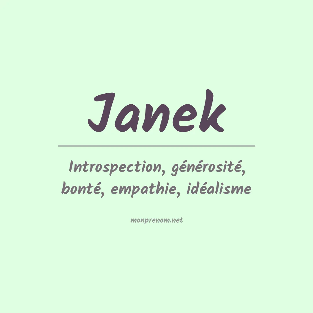 Prénom Janek