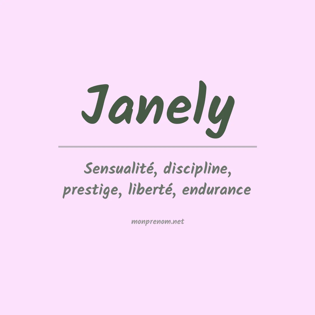 Signification du prénom Janely