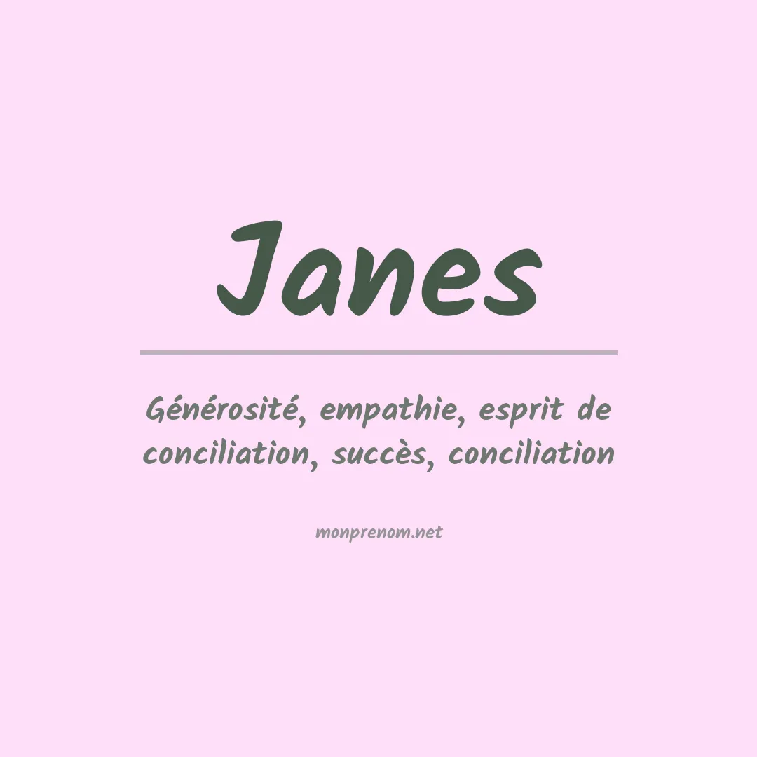 Prénom Janes