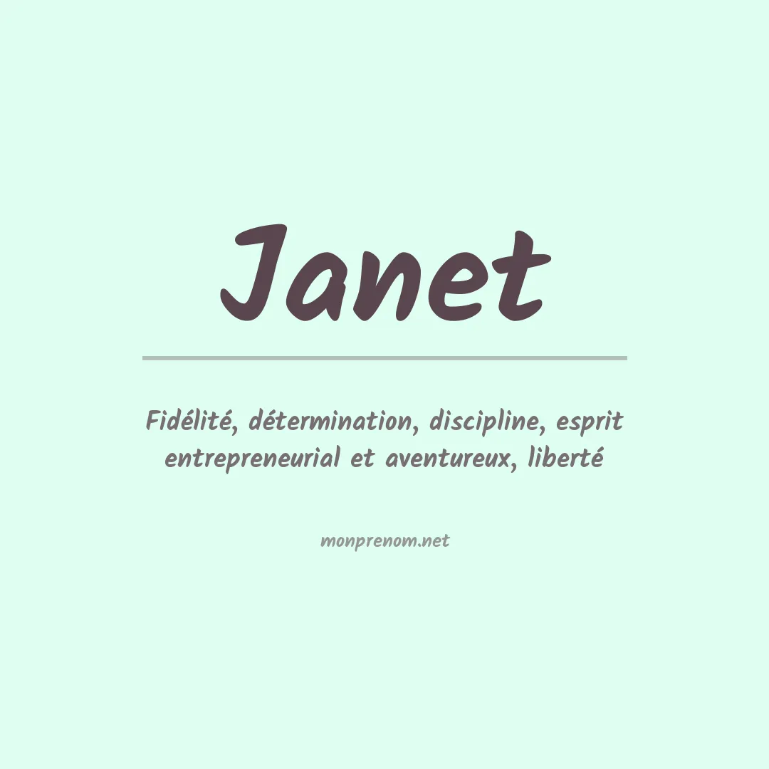 Prénom Janet