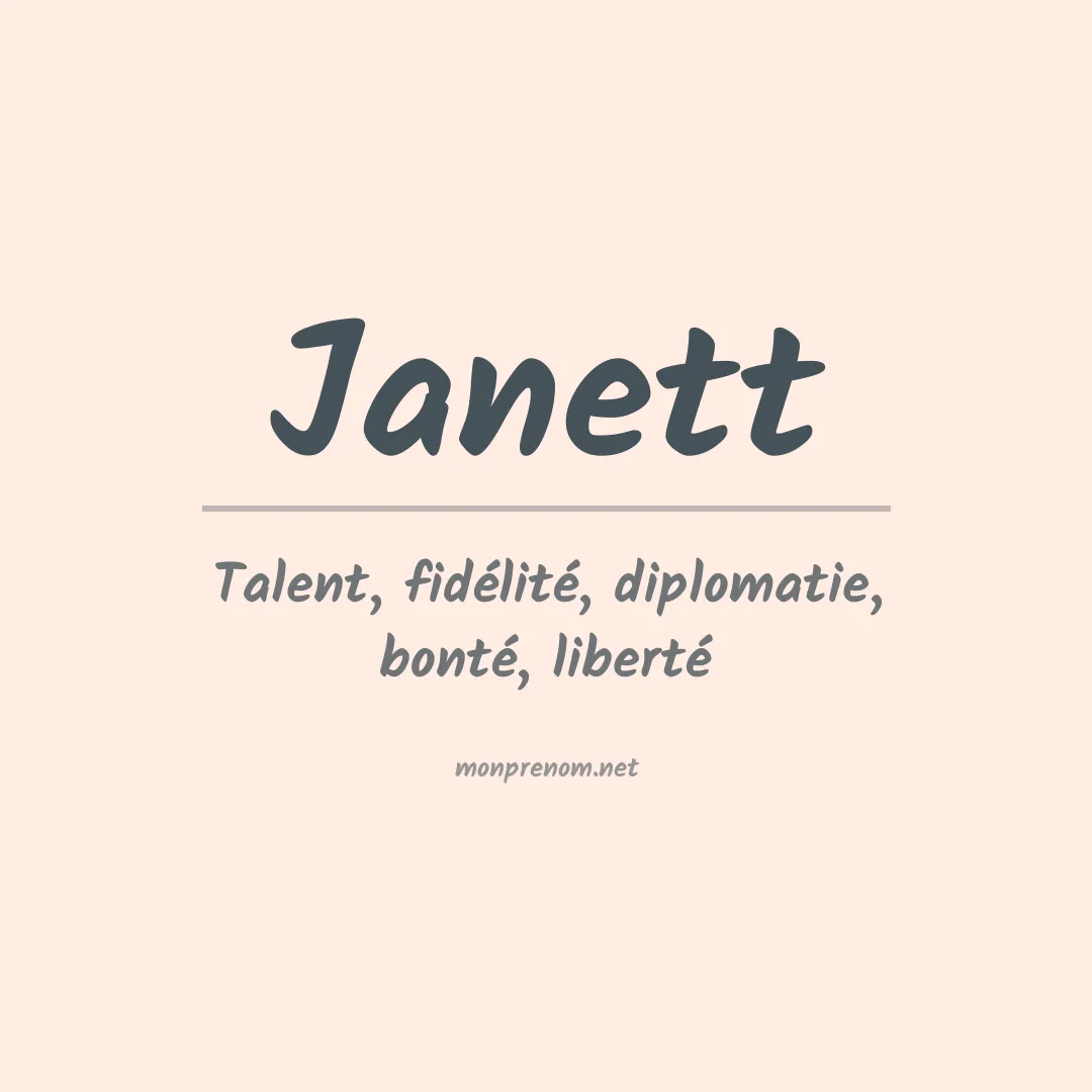 Signification du prénom Janett