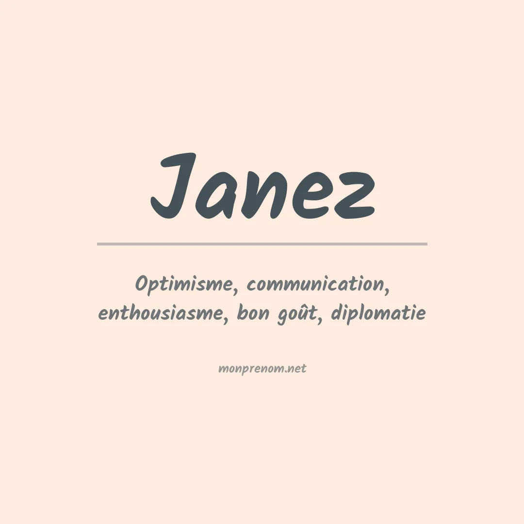 Signification du prénom Janez