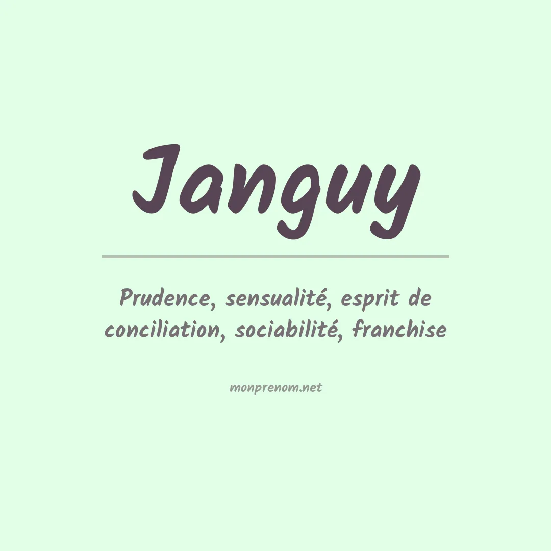 Signification du prénom Janguy