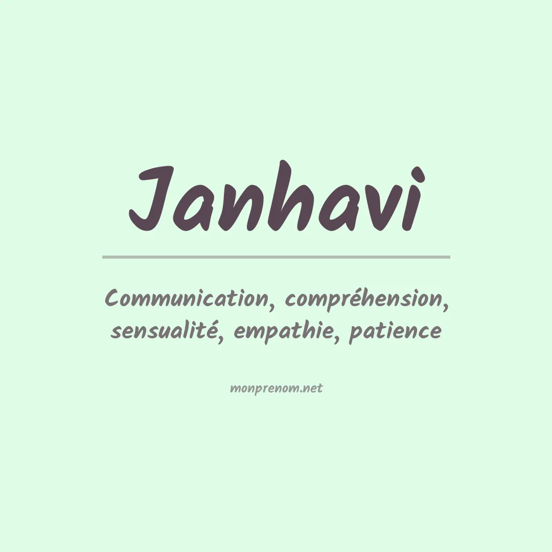 Signification du prénom Janhavi