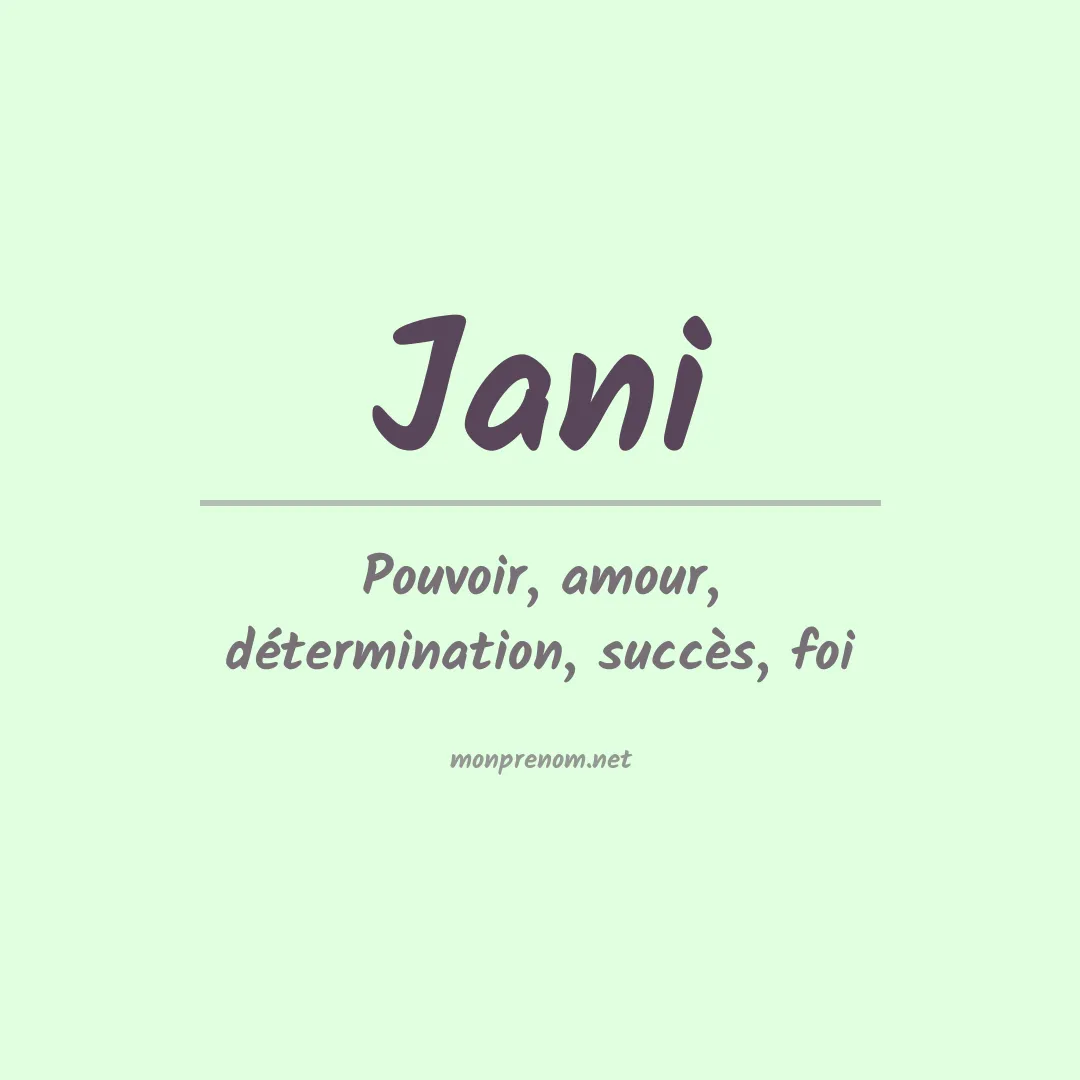 Prénom Jani