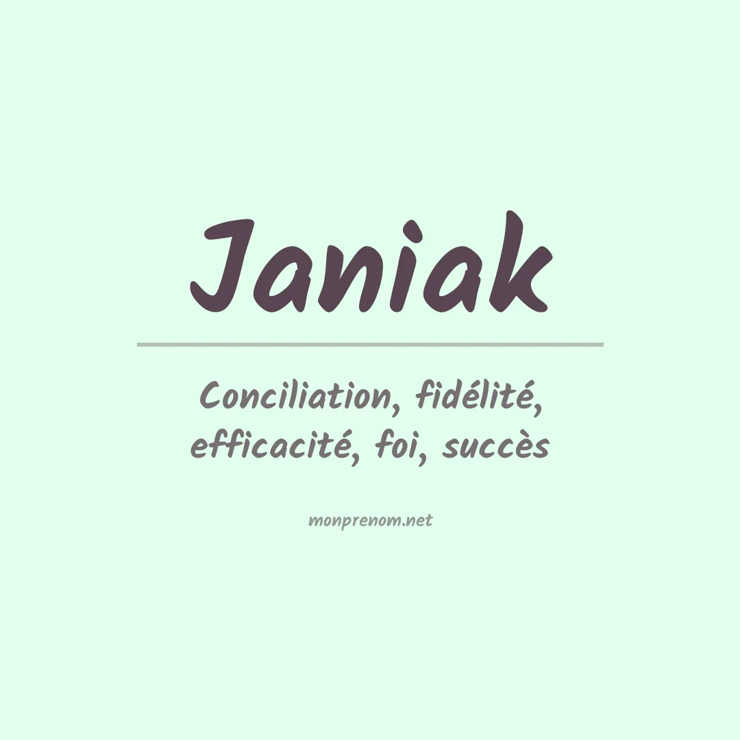 Prénom Janiak