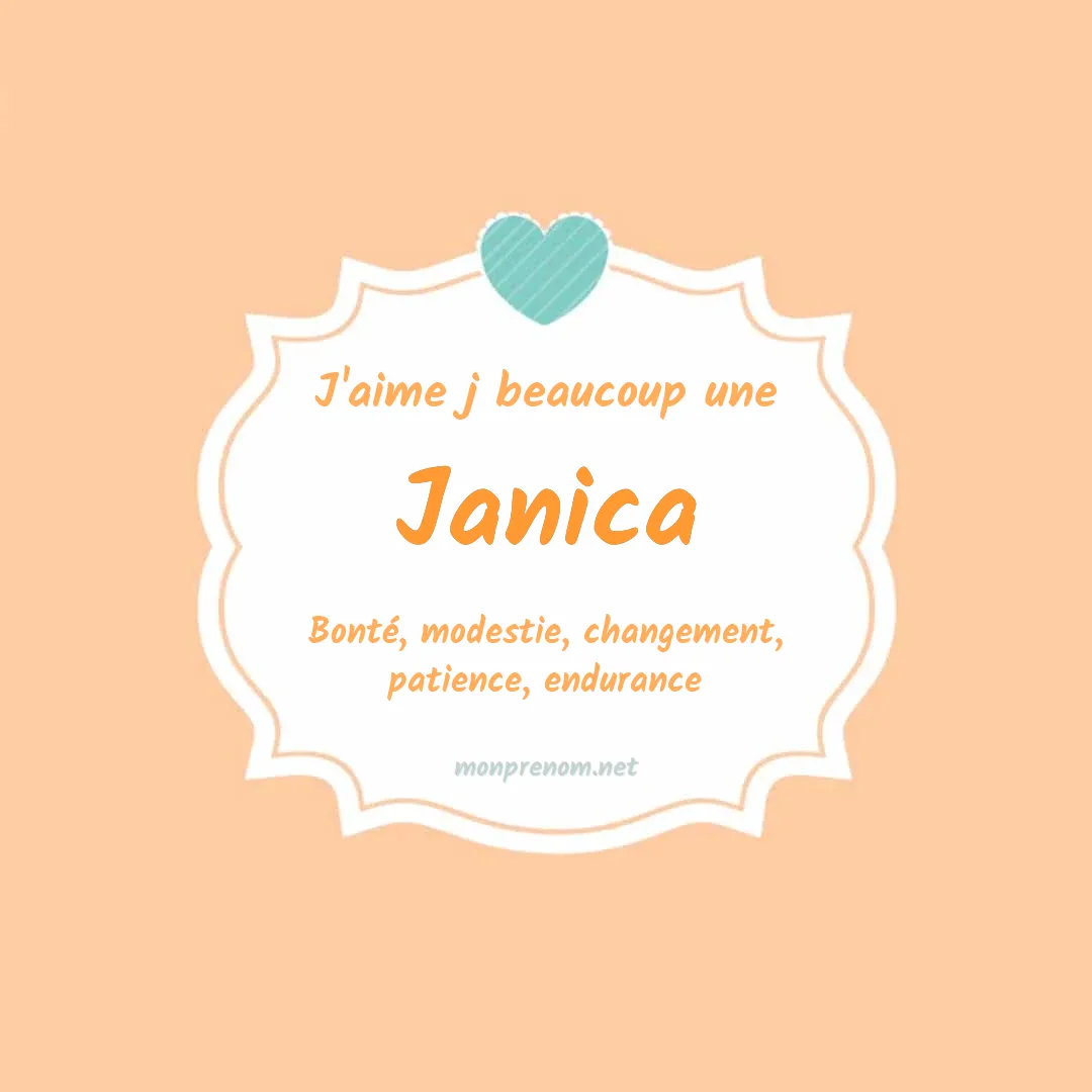 J'aime beaucoup Janica