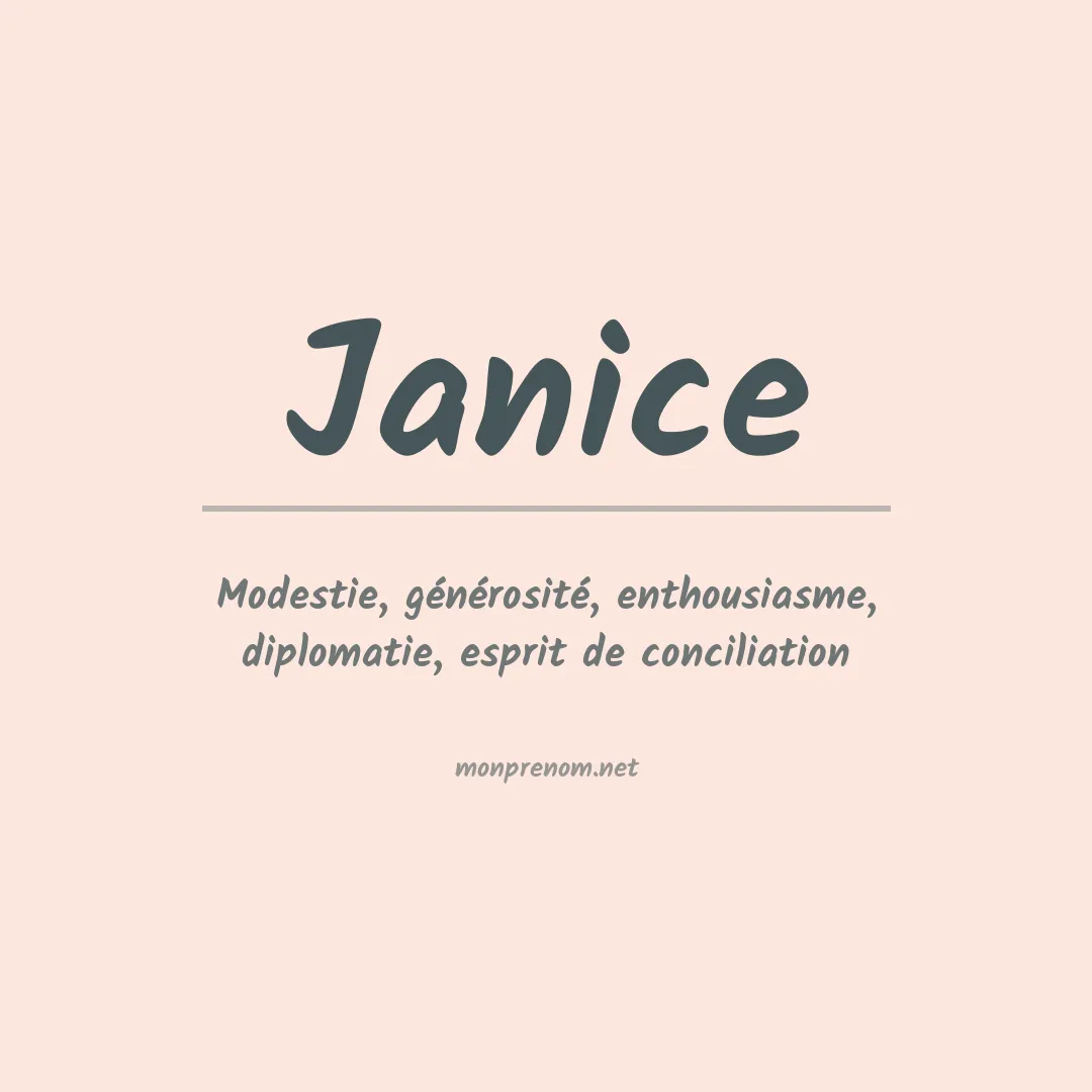 Prénom Janice