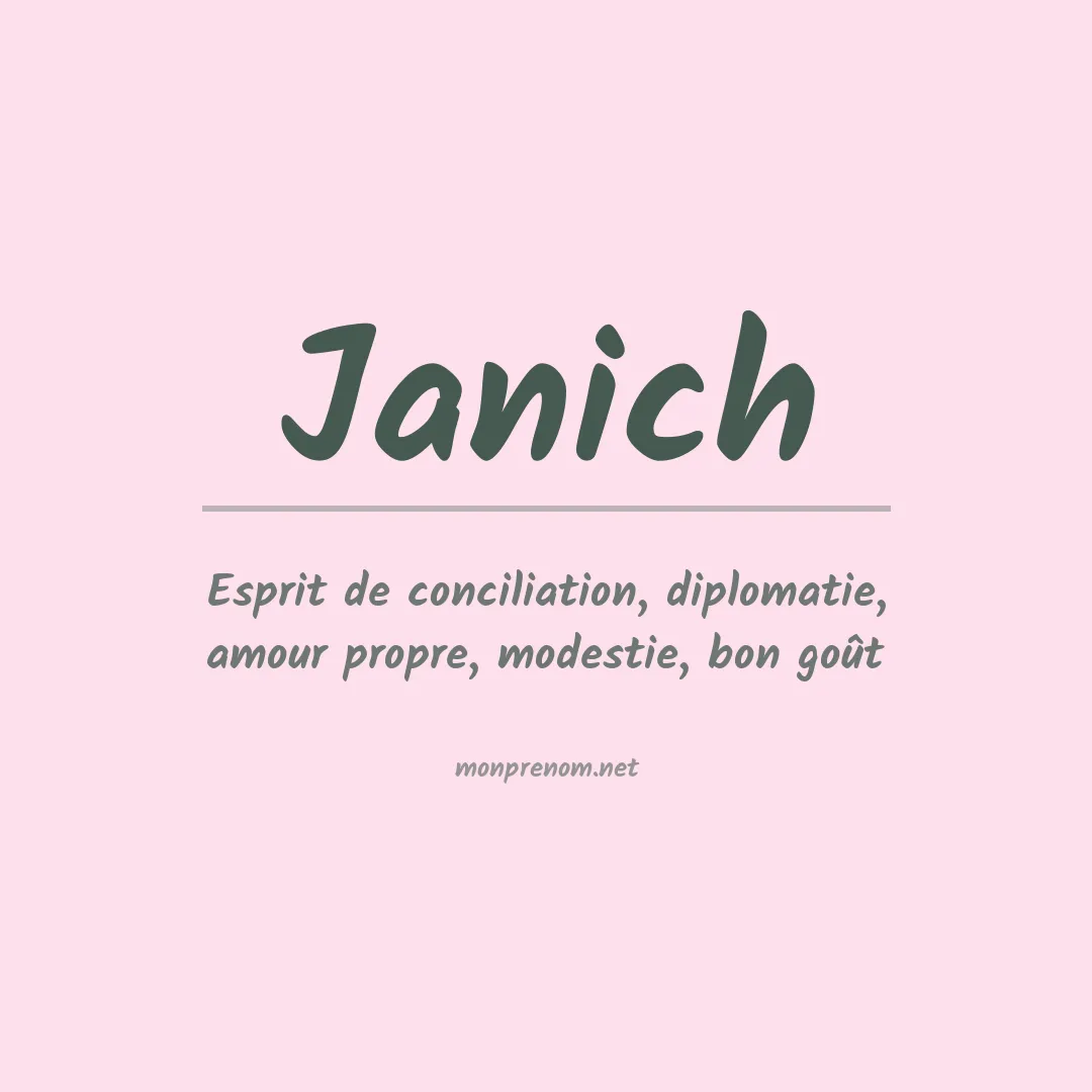 Signification du prénom Janich